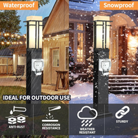 Outdoor Landscape Lighting LED 12V Low Voltage CPLA10 Outdoor Aluminum Post Mounted Lantern Light with 40