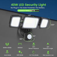 Outdoor Landscape Lighting LED 12V Low Voltage 40W Wired Outdoor LED Flood Light, 120V Remote-Operated Dimmable Adjustable 3000K-6000K Motion-Sensor Security Flood Light 4000LM, IP65 Waterproof