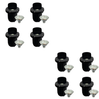 Outdoor Landscape Lighting LED 12V Low Voltage UNB03 4x/8x/12x Package Cast Brass 12V Low Voltage Shielded LED In-ground Well Light IP65 Waterproof with MR16 5W 3000K Bulb 8 Pack Black Brass