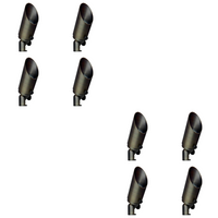 Outdoor Landscape Lighting LED 12V Low Voltage SPB10 4x/8x/12x Package 8W 3000K Warm White Integrated LED Brass Spotlight 12V Low Voltage Small Directional Bullet Light 8 Pack Natural Brass
