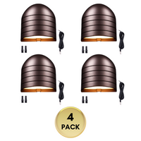 Outdoor Landscape Lighting LED 12V Low Voltage DLA08 5W 250LM Low Voltage 12V-24V 5CCT 2700K/3000K/3500K/4000K/5000K Integrated LED Outdoor Fence Deck Down Light Package, Step Patio Landscape Lights 4 Pack Bronze