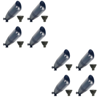 Outdoor Landscape Lighting LED 12V Low Voltage SPBP06 Tulay Black Brass Spot Light 4x/8x/12x MR16 5W 2700K Package Low Voltage Landscape Lighting 8 Pack
