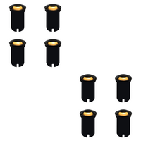 Outdoor Landscape Lighting LED 12V Low Voltage UNS03 4x/8x/12x Package Stainless Steel Mono Directional One Slit In-Ground 12V Low Voltage LED In Ground Landscape Lighting with MR16 5W 3000K Bulb 8 Pack Black