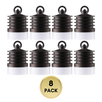 Outdoor Landscape Lighting LED 12V Low Voltage HLA02 Calvo Low Voltage Oil-Rubbed Bronze Cylinder Pendant 4.5W 2700K Integrated LED Aluminum Light Hanging Patio Light 8 Pack
