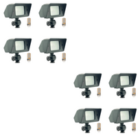 Outdoor Landscape Lighting LED 12V Low Voltage FLBP01 Tulay Black Brass Squared Flood Light 4x/8x/12x G4 2W Dimmable 2700K Package Low Voltage Landscape Lighting 8 Pack