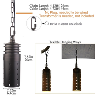 Outdoor Landscape Lighting LED 12V Low Voltage HLA05 2-Pack Low Voltage Black Pendant with MR16 3W 300LM 3000K Warm White LED Aluminum Light Hanging Patio Light Package