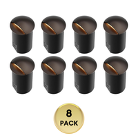 Outdoor Landscape Lighting LED 12V Low Voltage UNAL03 5W 3000K 150LM Bronze Aluminum Half-Moon LED Surface Mount Well Light – 12V Low Voltage Landscape Lighting 8 Pack