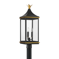 Outdoor Landscape Lighting LED 12V Low Voltage Simpson 3 Light Outdoor Post Light 10