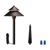 Outdoor Landscape Lighting LED 12V Low Voltage CDPAL01 Antico LED Aluminum Landscape Pathway Lights 3W 3000K 12-24V AC/DC Low Voltage Brown Mushroom Outdoor Landscape Lighting 1 Pack