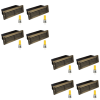 Outdoor Landscape Lighting LED 12V Low Voltage STB03 4x/8x/12x Package Louver Horizontal LED Brass 9