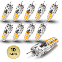 Outdoor Landscape Lighting LED 12V Low Voltage GY6.35 2700K 12V LED Bi-Pin JC Type Light Bulb Package | Landscape Lighting Accessory GY6.35 - 2W - 10 Pack