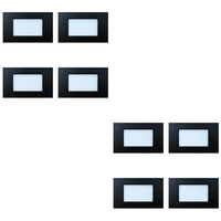 Outdoor Landscape Lighting LED 12V Low Voltage STA10 4x/8x/12x Package 3.5W 12V Low Voltage 3CCT Rectangular Waterproof Horizontal 3000K Warm White Integrated LED Aluminum Stair Step Light Fixture Black 8 Pack