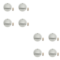 Outdoor Landscape Lighting LED 12V Low Voltage STBP06 Rein Cast Brass Round Half Moon 4x/8x/12x G4 2W Dimmable 2700K Package Step Deck Light Low Voltage Outdoor Landscape Lighting White 8 Pack