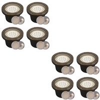 Outdoor Landscape Lighting LED 12V Low Voltage UNB08 4x/8x/12x Package Cast Brass 12V Low Voltage Commercial LED In-ground Well Light IP65 Waterproof with PAR36 10W 160° 3000K Light Bulb