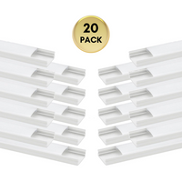 Outdoor Landscape Lighting LED 12V Low Voltage AC06 U-Shaped Silver or White Rectangular Aluminum Channel 3.3FT/1M For Max 12mm LED Strip Lights Pack of 10 or 20 20 Pack - 2M (6.6ft) White