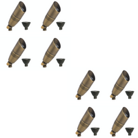 Outdoor Landscape Lighting LED 12V Low Voltage SPBP06 Tulay Antique Brass Spot Light 4x/8x/12x MR16 5W 2700K Package Low Voltage Landscape Lighting 8 Pack