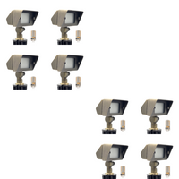 Outdoor Landscape Lighting LED 12V Low Voltage FLBP02 Tulay Antique Brass Squared Flood Light 4x/8x/12x G4 2W Dimmable 2700K Package Low Voltage Landscape Lighting