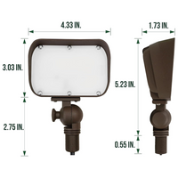 Outdoor Landscape Lighting LED 12V Low Voltage FLAA11 Integrated LED 7W and 12W Aluminum Flood Light with Adjustable Knuckle Mount Low Voltage Outdoor Lighting IP65