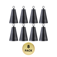 Outdoor Landscape Lighting LED 12V Low Voltage HLA04 Tiki Low Voltage Black Pendant 5W 2200K Integrated LED Aluminum Light Hanging Patio Light 8 Pack