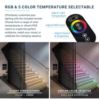 Outdoor Landscape Lighting LED 12V Low Voltage SLMS03 Intelligent LED COB Strip Light Stair Light Kit 10, 16 or 20 Stairs with Remote Control, Motion Sensor, RGB and Tunable 2700K/3000K/3500K/4000K/5000K,