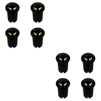 Outdoor Landscape Lighting LED 12V Low Voltage UNS05 4x/8x/12x Package Stainless Steel Tri Directional Three Slit In-Ground 12V Low Voltage LED In Ground Landscape Lighting with MR16 5W 3000K Bulb 8 Pack Black