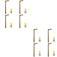 Outdoor Landscape Lighting LED 12V Low Voltage PLB10 4x/8x/12x Package LED Brass L-Shaped 12V Low Voltage Landscape Lighting Pathway Light with G4 3W 3000K Bulb 8 Pack