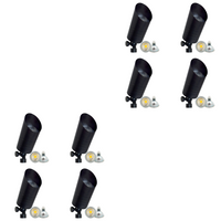 Outdoor Landscape Lighting LED 12V Low Voltage SPB09 4x/8x/12x Package 12V Low Voltage LED Outdoor Landscape Brass Spotlight with MR16 5W 3000K Bulb Black Brass 8 Pack