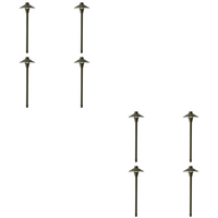 Outdoor Landscape Lighting LED 12V Low Voltage PL44B with G4 3W 2700K 4x/8x/12x Package Solid Brass Medium Mushroom Hat Path Light - Light Bronze Finish Low Voltage Landscape Lighting 8 Pack