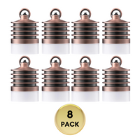 Outdoor Landscape Lighting LED 12V Low Voltage HLA03 Calvo Low Voltage Red Bronze Cylinder Pendant 4.5W 2700K Integrated LED Aluminum Light Hanging Patio Light 8 Pack