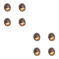 Outdoor Landscape Lighting LED 12V Low Voltage IDL02 4x/8x/12x Package Aluminum Round Surface Mount 2700K Warm White Integrated LED Deck Light Low Voltage Landscape Lighting 8 Pack