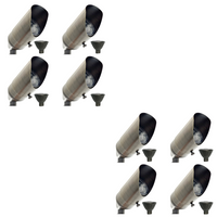 Outdoor Landscape Lighting LED 12V Low Voltage SPBP02 Rein Adjustable Brown Brass Spotlight 4x/8x/12x 12V MR16 4W 2700K Dimmable Package Low Voltage Landscape Lighting 8 Pack