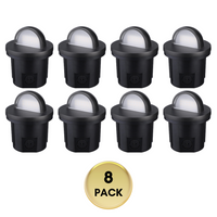 Outdoor Landscape Lighting LED 12V Low Voltage UNAL02 Primo Quarto Aluminum Round Surface Mount Half-Moon Integrated 6W 3000K LED In-Ground Well Light Low Voltage Landscape Lighting
