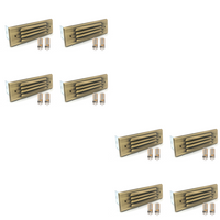 Outdoor Landscape Lighting LED 12V Low Voltage STBP04 Tulay Antique Brass Louvered Step Light 4x/8x/12x G4 2W Dimmable 2700K Package Low Voltage Landscape Lighting