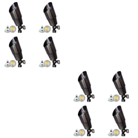 Outdoor Landscape Lighting LED 12V Low Voltage SPB01 4x/8x/12x Package 12V Low Voltage Directional Brass Spotlight Outdoor Landscape Lighting with MR16 5W 3000K Bulb Natural Brass 8 Pack