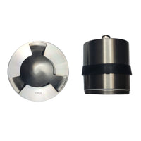Outdoor Landscape Lighting LED 12V Low Voltage UNS05 Stainless Steel Tri Directional Three Slit In-Ground 12V Low Voltage LED In Ground Landscape Lighting MR16 Socket