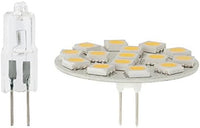 Outdoor Landscape Lighting LED 12V Low Voltage G4 5-Pack 1W and 3W 300LM 3000K Non-Dimmable SMD Standard Back-Pin Flat LED Light Bulb 12V 180° Bulb Energy Efficient