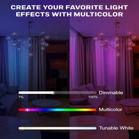 Outdoor Landscape Lighting LED 12V Low Voltage RGBCW G9 3W Smart WI-FI and Voice Control 120V Line Voltage LED Light Bulb 2 and 4 Pack, Energy Saving RGBCW Color Changing 2700K-6500K 120V Outdoor LED Bulb Compatible with Alexa and Google Assistant
