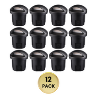 Outdoor Landscape Lighting LED 12V Low Voltage UNAL01 Crescente Aluminum Round Surface Mount Mono-Directional Integrated 6W 3000K LED In-Ground Well Light Low Voltage Landscape Lighting 12 Pack