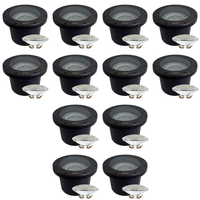 Outdoor Landscape Lighting LED 12V Low Voltage UNB08 4x/8x/12x Package Cast Brass 12V Low Voltage Commercial LED In-ground Well Light IP65 Waterproof with PAR36 10W 160° 3000K Light Bulb 12 Pack