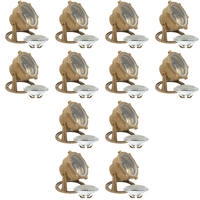 Outdoor Landscape Lighting LED 12V Low Voltage ULB02 4x/8x/12x Package Cast Brass LED 12V Low Voltage Underwater Pond Light IP68 Waterproof with PAR36 10W 160° 3000K Bulb 12 Pack