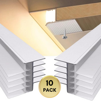 Outdoor Landscape Lighting LED 12V Low Voltage AC18 Suspended Ceiling Z-Type Aluminum Channel with 3.3FT/1M For Max Inner 13.8mm Width LED Strip Lights Pack of 6/10 10 Pack of 3.3ft (1M) White