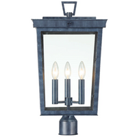 Outdoor Landscape Lighting LED 12V Low Voltage Belmont 3 Light Outdoor Post Light 12