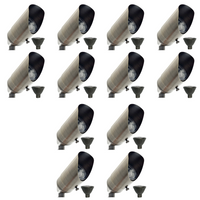 Outdoor Landscape Lighting LED 12V Low Voltage SPBP02 Rein Adjustable Brown Brass Spotlight 4x/8x/12x 12V MR16 4W 2700K Dimmable Package Low Voltage Landscape Lighting 12 Pack