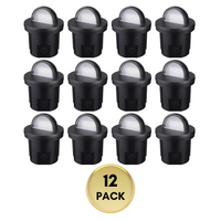 Outdoor Landscape Lighting LED 12V Low Voltage UNAL02 Primo Quarto Aluminum Round Surface Mount Half-Moon Integrated 6W 3000K LED In-Ground Well Light Low Voltage Landscape Lighting 12 Pack