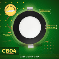 Outdoor Landscape Lighting LED 12V Low Voltage CB04 10W 3CCT Round Slim 12V LED Panel Puck Light Low Voltage Lighting Fixture