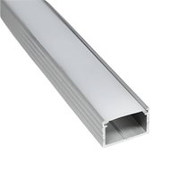 BN269 Rectangular 8 ft Aluminum Channel 0.70" x 0.50" 10 Pack LED Strip Light Cover End Caps