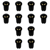 Outdoor Landscape Lighting LED 12V Low Voltage UNS05 4x/8x/12x Package Stainless Steel Tri Directional Three Slit In-Ground 12V Low Voltage LED In Ground Landscape Lighting with MR16 5W 3000K Bulb 12 Pack Black