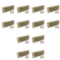 Outdoor Landscape Lighting LED 12V Low Voltage STBP04 Tulay Antique Brass Louvered Step Light 4x/8x/12x G4 2W Dimmable 2700K Package Low Voltage Landscape Lighting