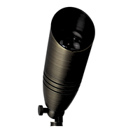 SPB06 Cast Brass 12V Low Voltage Landscape Spotlight | Outdoor LED Spotlight with MR16 Socket - Dark Brass / None