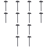 Outdoor Landscape Lighting LED 12V Low Voltage CDPA80 4x/8x/12x Package 5W 12V-24V AC/DC Low Voltage Dome-shaped Umbrella Hat 3000K Warm White Integrated LED Aluminum Path Light 12 pack